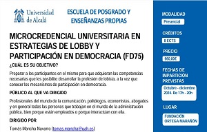 MICROCREDENCIAL UNIVERSITARIA EN ESTRATEGIAS DE LOBBY...